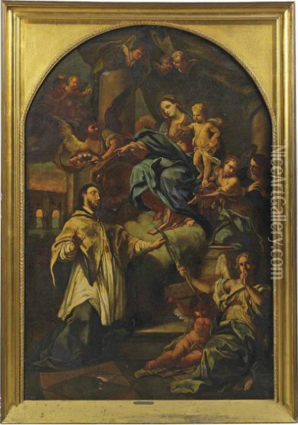 The Vision Of Saint John Nepomuk Oil Painting - Francesco Solimena