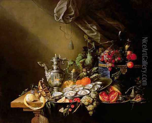 A banquet still life Oil Painting - Cornelis De Heem