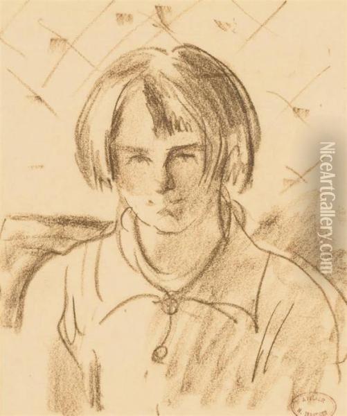 Portrait De Jeune Fille Oil Painting - Henri Charles Manguin