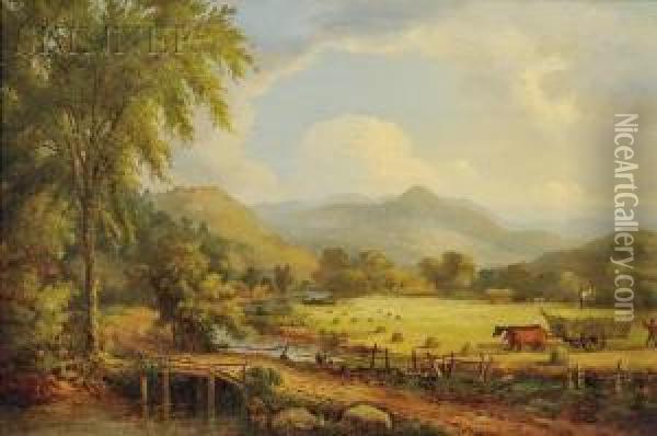 Haying Oil Painting - John White Allen Scott