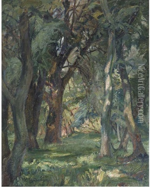 Waldlichtung Oil Painting - Carl Hans Schrader-Velgen
