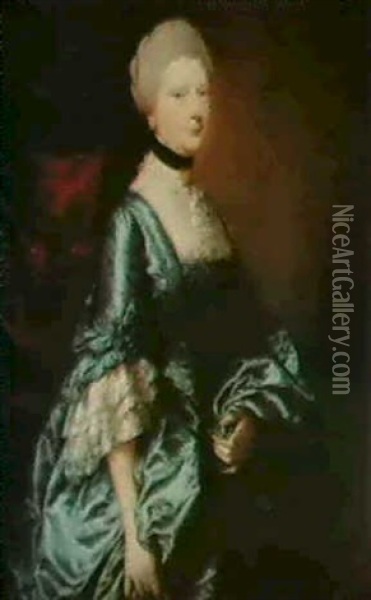 Portrait Of Harriet, Viscountess Tracey Oil Painting - Thomas Gainsborough