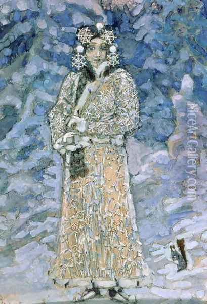 The Snow Maiden, a sketch for the Opera, 1890s Oil Painting - Mikhail Aleksandrovich Vrubel