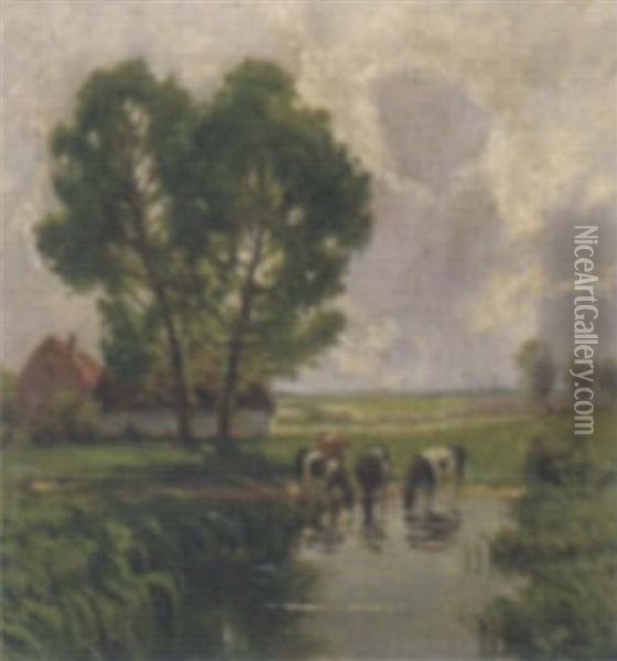 Am Weiher Oil Painting - Paul Thomas