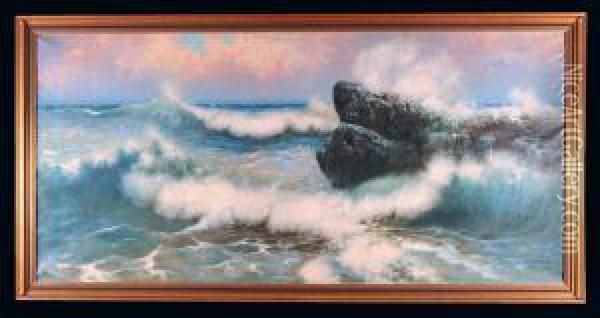 Morskie Skaly, 1912 R. Oil Painting - Erminio Kremp