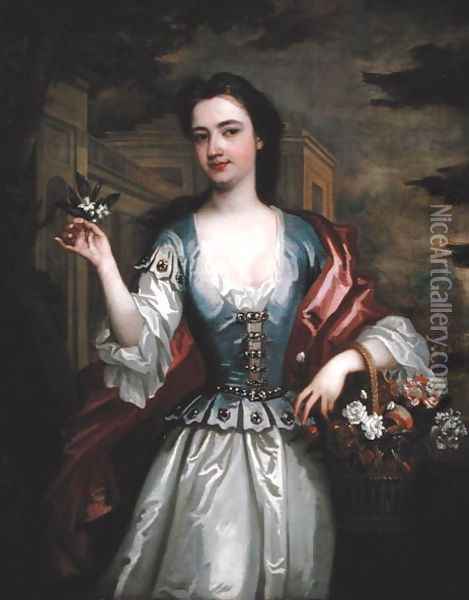 Portrait of Catherine Shorter Lady Walpole 1682-1737 Oil Painting - Charles Jervas