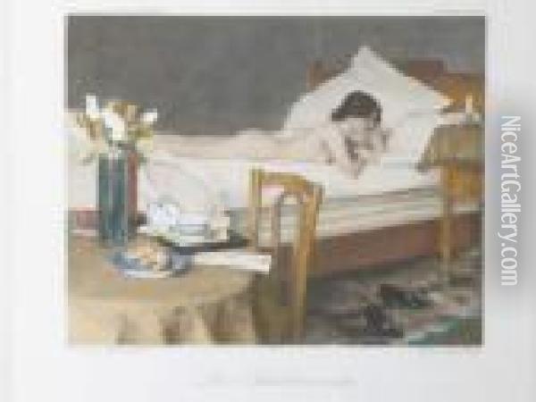 Der Bucherwurm Oil Painting - Franz Hanfstaengl