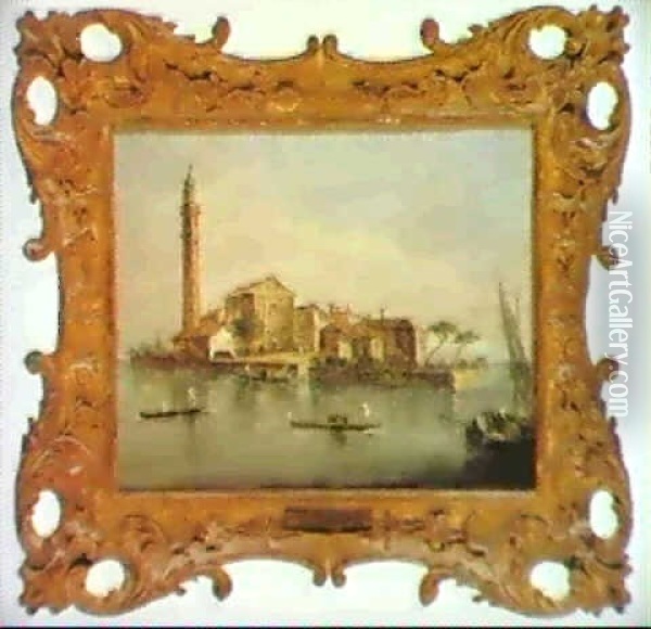 Venice, The Island Of San Giorggio In Alga Oil Painting - Giacomo Guardi