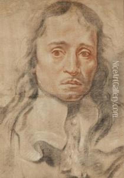 Portrait D'homme Oil Painting - Guglielmo Cortese Il Borgognone