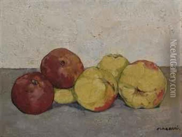 Apfel Oil Painting - Max Alfred Buri