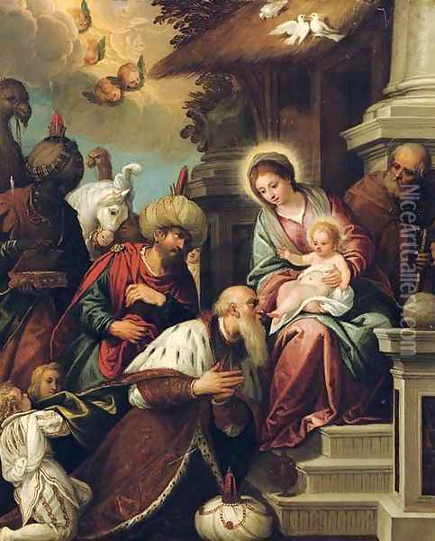 The Adoration of the Magi 2 Oil Painting - Paolo Veronese (Caliari)
