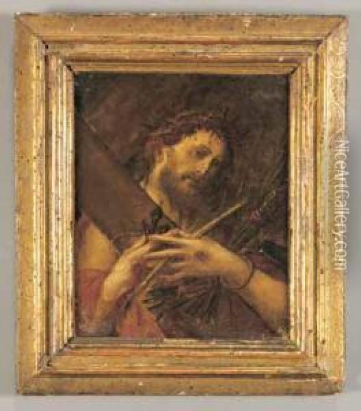 Cristo Dolente Oil Painting - Giuseppe Maria Crespi