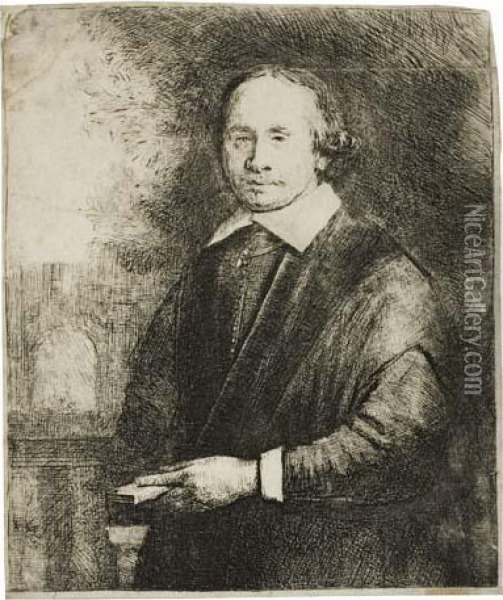 Jan Antonides Van Der Linden, Physician Oil Painting - Rembrandt Van Rijn