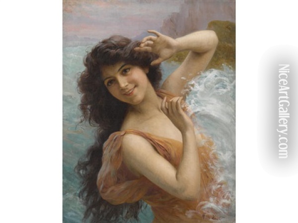 The Water Nymph Oil Painting - Francois Martin-Kavel