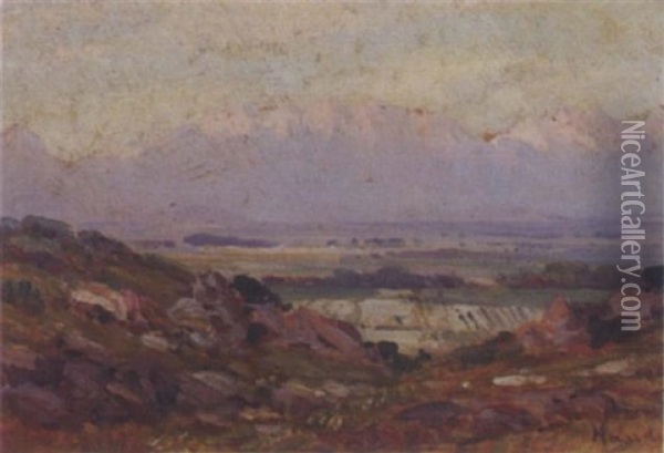 Worcester Valley Oil Painting - Pieter Hugo Naude