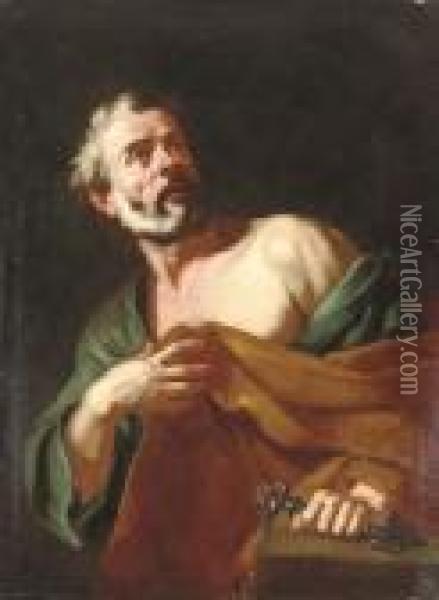 Saint Peter Oil Painting - Francesco Fracanzano