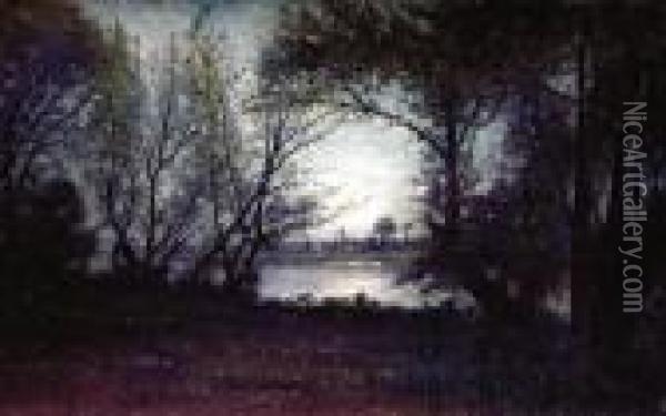 Le Bois De Boulogne Au Clair De Lune Oil Painting - Per Ekstrom