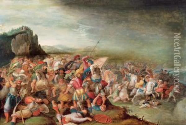 Ito Combattimento Di Cavalleria Fra Esercito Cristiano E Turco Oil Painting - Frans II Francken