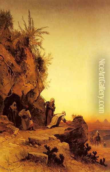 The Ambush Oil Painting - Hermann David Solomon Corrodi
