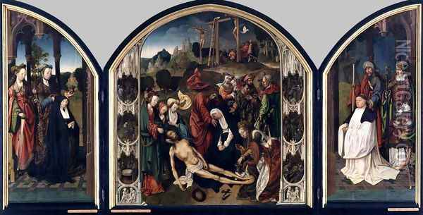 Crucifixion Altarpiece 1500-25 Oil Painting - Cornelius Engebrechtsz