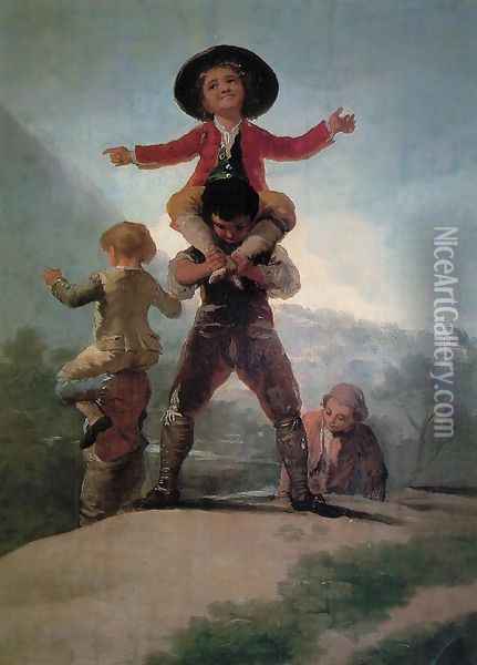 Little Giants Oil Painting - Francisco De Goya y Lucientes