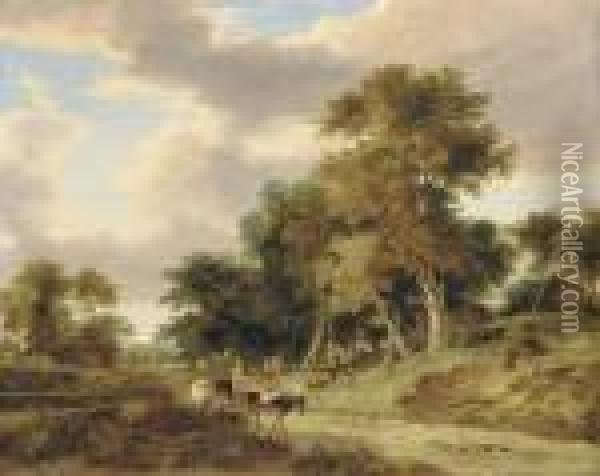 View In The Valley Of The Yare Oil Painting - George Vincent
