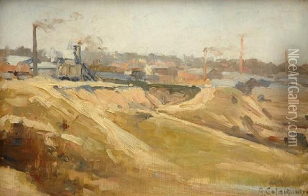 The Stone Crusher, Burnley Oil Painting - Alexander Colquhoun