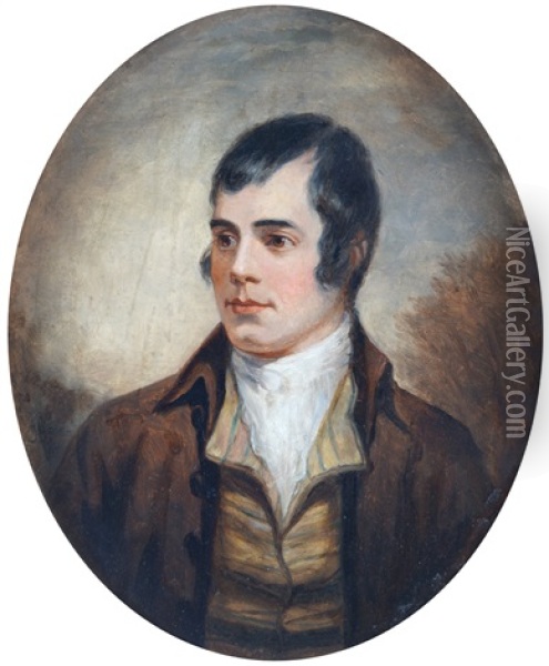 Portrait Of Robert Burns Oil Painting - John Ballantyne