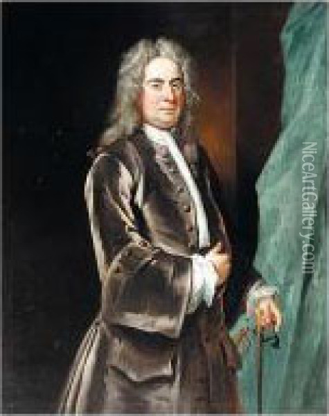 Portrait Of A Gentleman Oil Painting - John Vanderbank