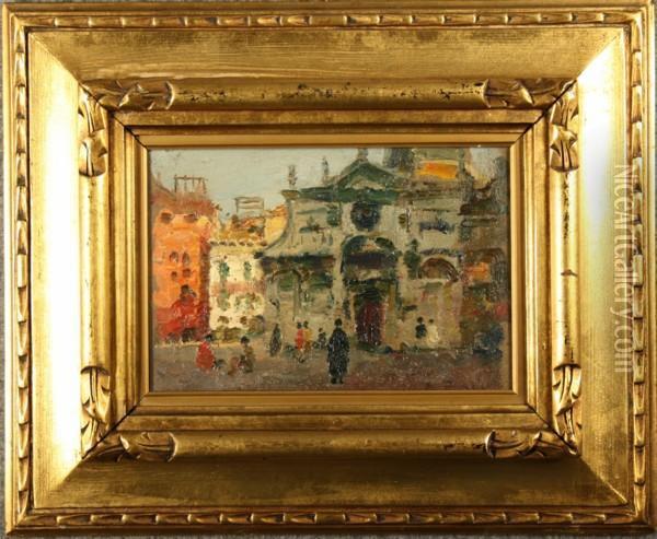''chiesa A
 Venezia''. Oil Painting - Erma Zago