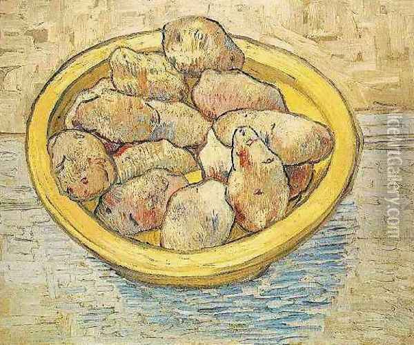 Potatoes In A Yellow Dish Oil Painting - Vincent Van Gogh