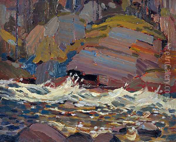 Swift Water Oil Painting - Tom Thomson