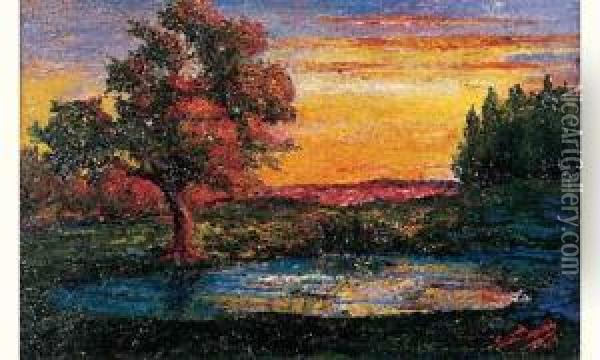 Paysage Champetre Oil Painting - Giacinto Trussardi