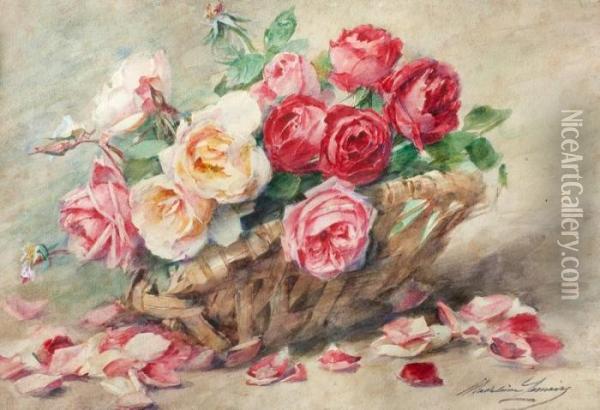 Rosas Oil Painting - Madeleine Jeanne Lemaire