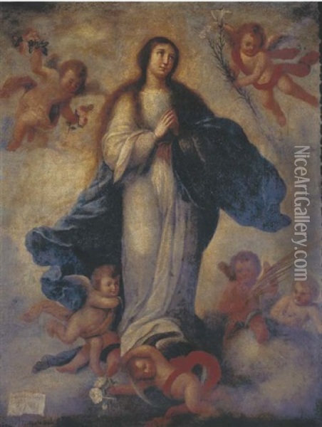 La Inmaculada Concepcion Oil Painting - Ignacio de Iriarte