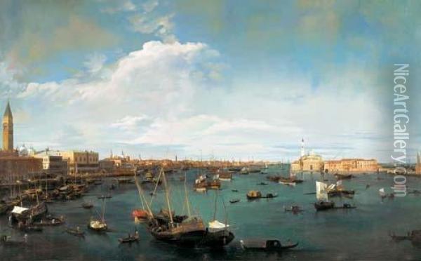 Die Bucht Von St. Marco, Nach Osten. Oil Painting - (Giovanni Antonio Canal) Canaletto