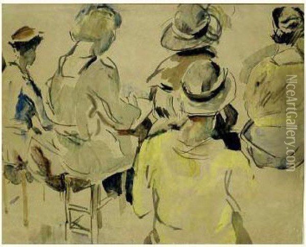 Le Groupe Des Peintresses Oil Painting - Maurice Albert Loutreuil