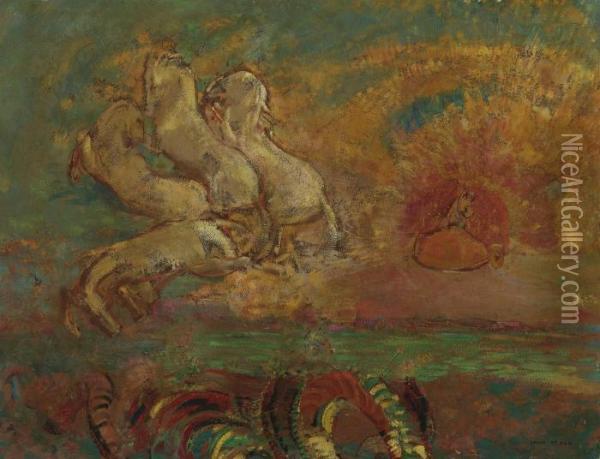 Le Char D'apollon Et Le Dragon Oil Painting - Odilon Redon