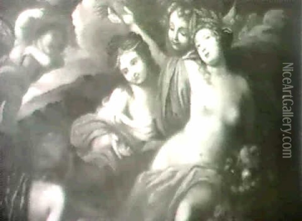 Ceres And Prosperpine Feted By Putti Oil Painting - Peter van Veen