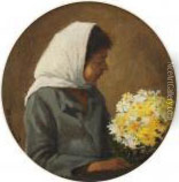 The Florist Oil Painting - Ludovic Bassarab