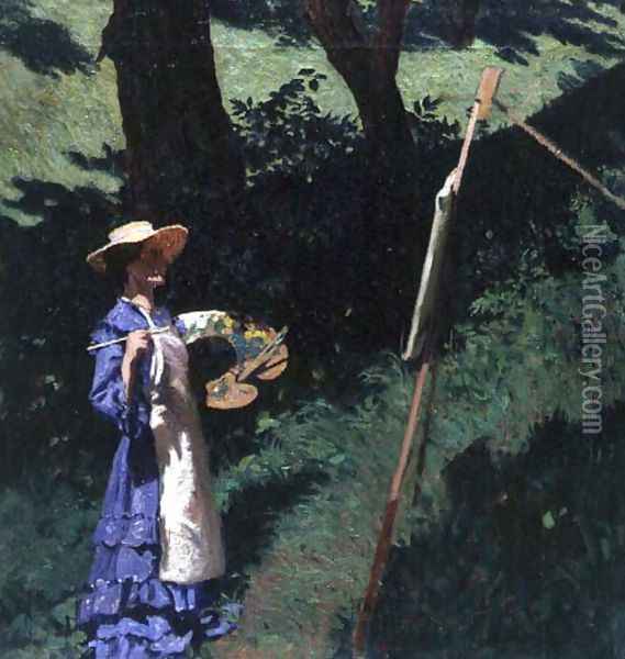 The Artist Oil Painting - Karoly Ferenczy