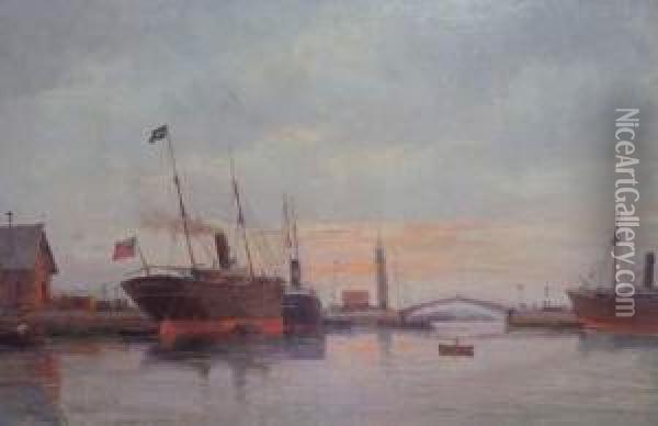 Le Port Oil Painting - Paul Savigny