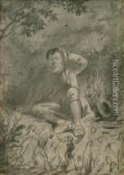 Paudeen And The Fairies Oil Painting - Richard Doyle