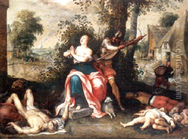 Le Martyre De Sainte Agnes Oil Painting - Alexander Adriaenssen the Elder