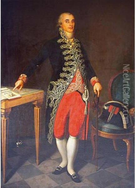 Retrato De Joaquin Cifuentes Y Lopez De Azcutia Oil Painting - Augustin Esteve