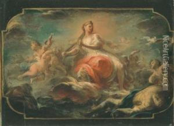Venus Et Adonis Oil Painting - Mariano Rossi
