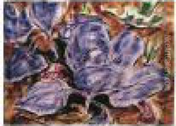 Rotkohl (red Cabbage) Oil Painting - Christian Rohlfs