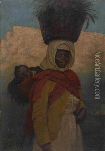 Afrikanische Mutter Oil Painting - Fritz Steinmetz-Noris
