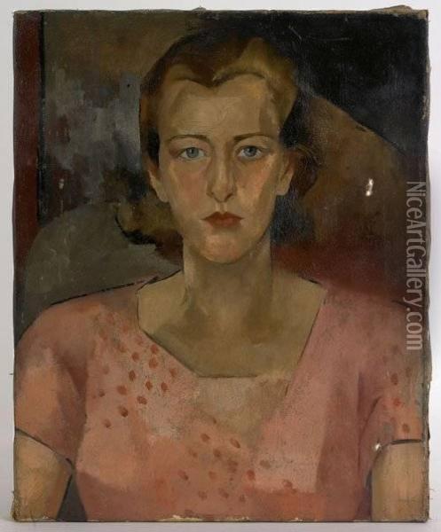 Self Portrait Oil Painting - Mildred Bunting Miller