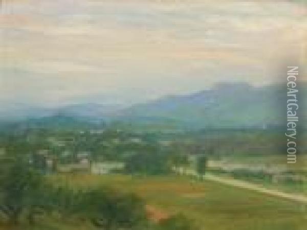 Road To Stockbridge,massachusetts Oil Painting - Irving Ramsay Wiles
